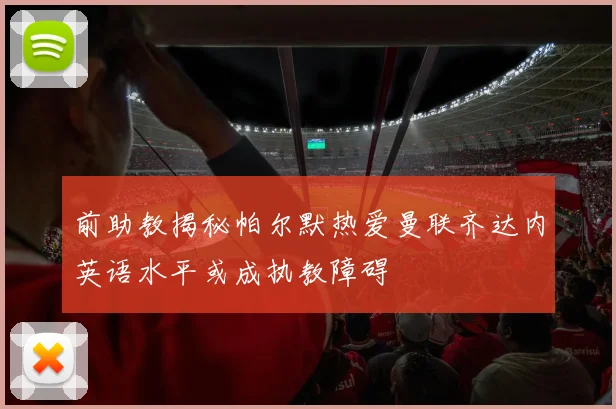 前助教揭秘帕尔默热爱曼联齐达内英语水平或成执教障碍